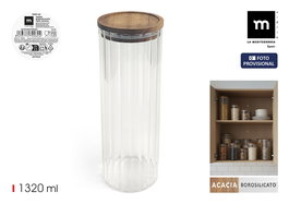 Inde Tarro Boro Ottico T/Acacia Red. 1320 ml (9.2x9.2x25.7 cm) - La Mediterran (12 Unidades)