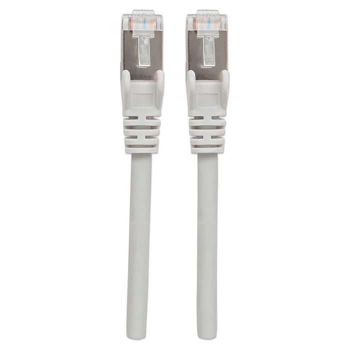 Intellinet Cable de Red Patch, Cat6, 3m, Gris, Cobre, S/FTP, LSZH, PVC, RJ45, Contactos Chapados en Oro, Antienganche, Con Protector, Garantía de por Vida