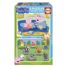 Educa Puzzle de Madera Peppa Pig 2x25 piezas