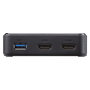 ATEN UH3233 Mini Dock USB-C Dual HDMI | Puerto USB 3.2 Gen 1 Type-C, 2 HDMI, Resolución 4K Ultra HD 3840x2160, Color Negro