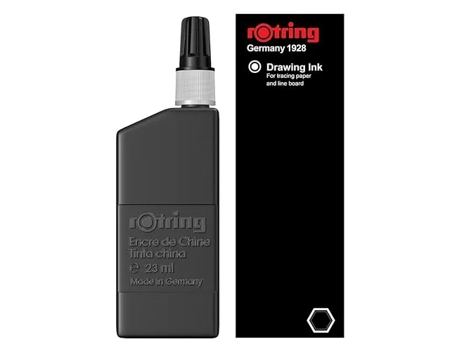 Rotring Tinta china negra para estilógrafos 23 ml