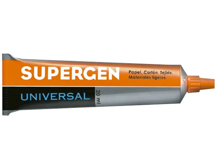 Supergen Pegamento Universal Transparente 20 ml Unidad para Trabajos Manuales y Bricolaje