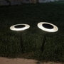 Lumisky Juego de 2 balizas solares UFO LED blanco cálido