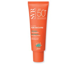 SVR Sun Secure Fluido Solar SPF50+ 50 ml - Alta Protección Dermatológica para Pieles Sensibles, Sin Residuo Blanco