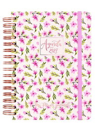 Finocam Agenda Anual 2027 Flower Journal Wire-O Rosa