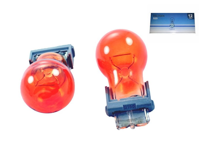 M-Tech 3156 PY27W 12V 27W Lámpara Bombilla Ámbar Pack 10 Unidades CZ35