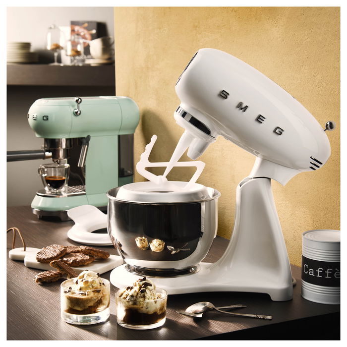 Smeg SMIC01 Accesorio Heladera - Cubeta para Helados, 1.1 Litros, Blanco, Acero Inoxidable, Compatible con Modelos SMF01 SMF02 SMF03 SMF13