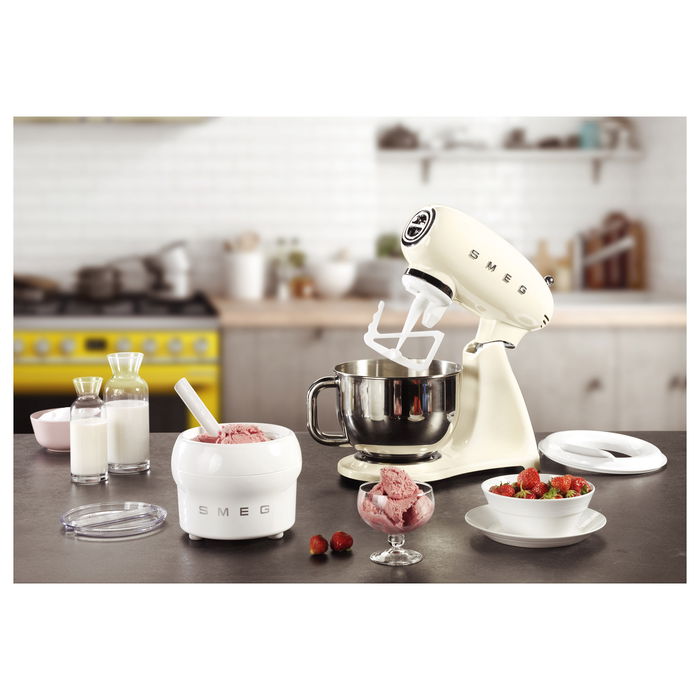 Smeg SMIC01 Accesorio Heladera - Cubeta para Helados, 1.1 Litros, Blanco, Acero Inoxidable, Compatible con Modelos SMF01 SMF02 SMF03 SMF13