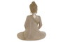 DKD Home Decor Set de 2 Figuras de Buda en Resina Crema y Dorado
