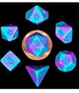 FanRoll Mini Pack de Dados Turquoise and Purple Marble (7)