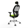 PIQUERAS Y CRESPO Silla de oficina Jorquera con mecanismo Sincro, Pistacho y Gris