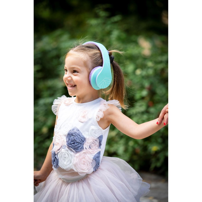 PowerLocus P2 Auriculares para Niños Turquesa/Morado