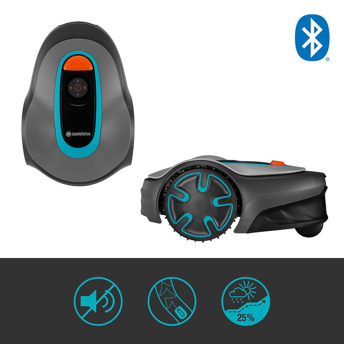 Gardena Robot cortacésped sileno para jardines de 250 m²