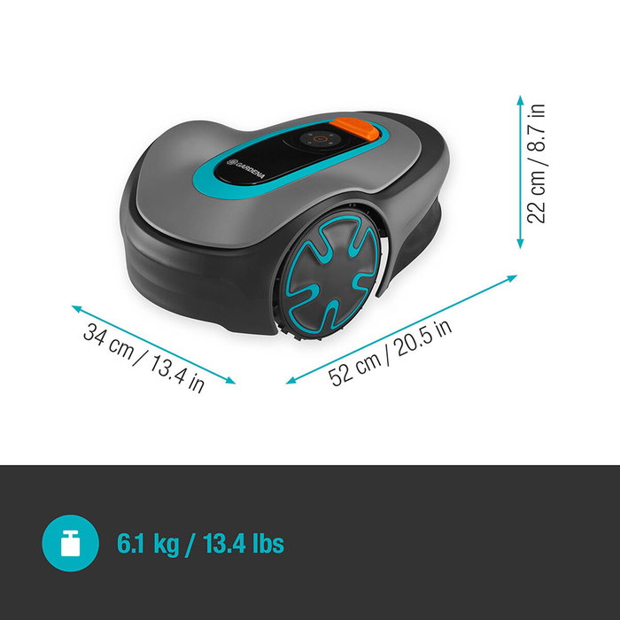 Gardena Robot cortacésped sileno para jardines de 250 m²