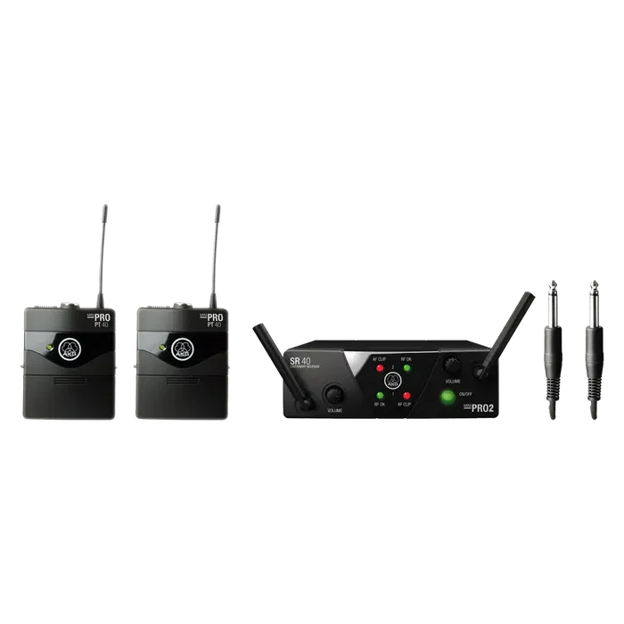 AKG Sistema Inalámbrico UHF Instrumental Band ISM2/3 con 2 Petacas y Receptor