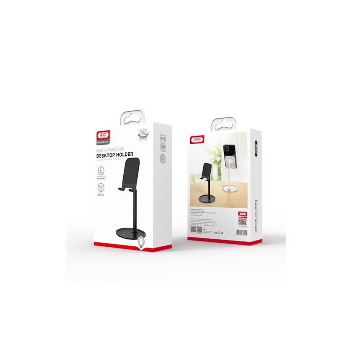 FOREVER Soporte de Mesa para Móviles y Tablets, Ajustable, Color Blanco - Soportes y Accesorios