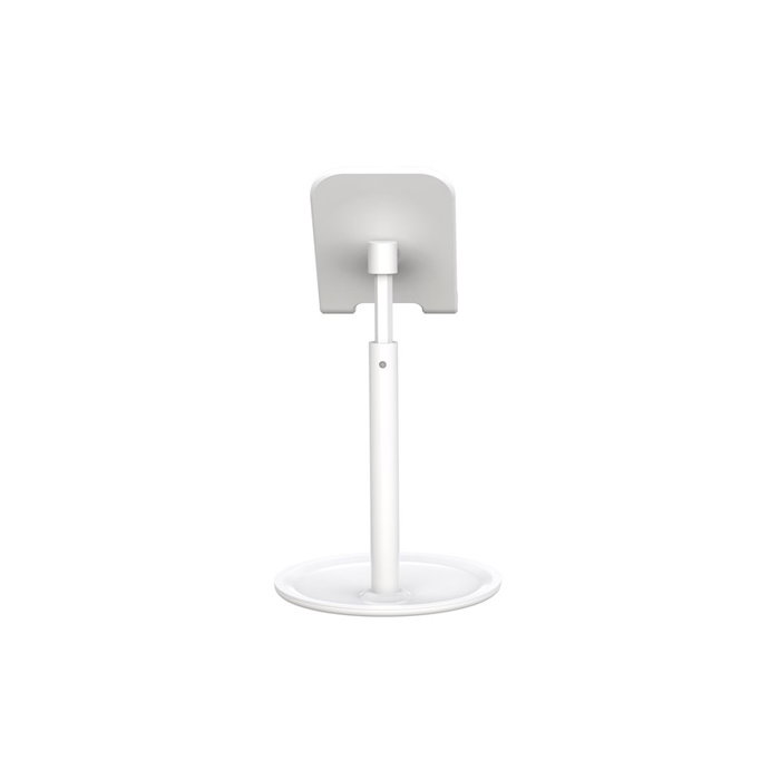 FOREVER Soporte de Mesa para Móviles y Tablets, Ajustable, Color Blanco - Soportes y Accesorios