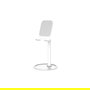 FOREVER Soporte de Mesa para Móviles y Tablets, Ajustable, Color Blanco - Soportes y Accesorios