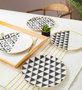 Hermia ST040004F022AMD9300MAS3T00 Juego de Platos de Servicio en Cerámica, Apto Microondas, Congelador y Lavavajillas (4 Piezas)