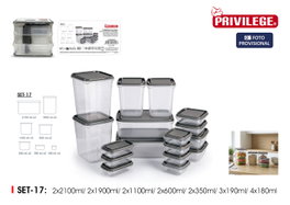Privilege Set de 12 fiambreras apilables