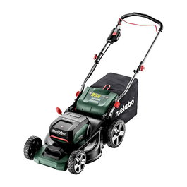 Metabo RM 36-18 LTX BL 46 Cortacésped Manual Eléctrico con Batería, Ancho de Corte 46 cm para 800 m2, 55 L Bolsa Recogedora, 7 Alturas Ajustables 2.5-8 cm