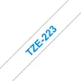 Brother Cinta Laminada TZe223 Azul sobre Blanco 9mm x 8m