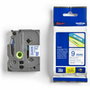 Brother Cinta Rotuladora Laminada TZe223 Azul sobre Blanco 9mm x 8m