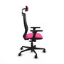 PIQUERAS Y CRESPO Silla de oficina Mardos con mecanismo Sincro, Rosa y Negro