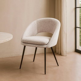 Ixia Silla Crema Tejido-Metal Contract