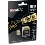 EMTEC Tarjeta Micro SD 128GB UHS-I U3 V30 A1 SpeedIN Pro ECMSDM128GXC10SP Gold