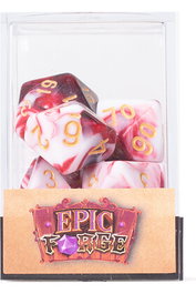 Sas Trade Invaders Set de 7 Dados Cherry Cream
