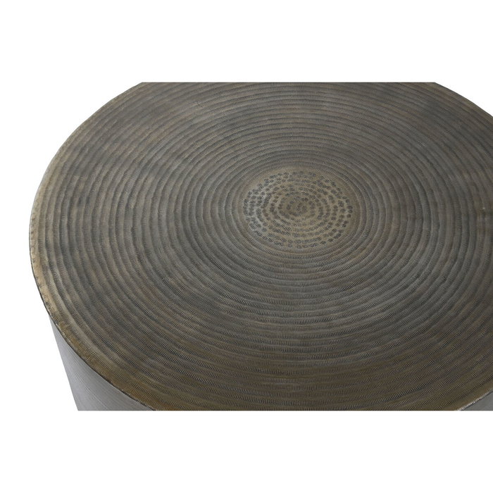 DKD Home Decor Mesa de Centro Moderna Dorado Aluminio 90 x 90 x 40 cm