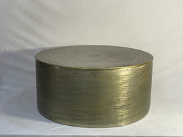 DKD Home Decor Mesa de Centro Moderna Dorado Aluminio 90 x 90 x 40 cm