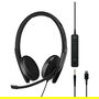 EPOS Adapt 165T Auriculares USB-C Diadema para Oficina/Centro de Llamadas con Cancelación de Ruido y Micrófono Boom Negro