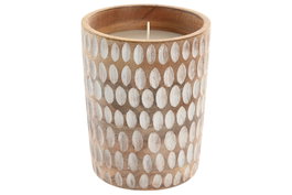 DKD Home Decor Vela de Cera de Soja Mango Grabada
