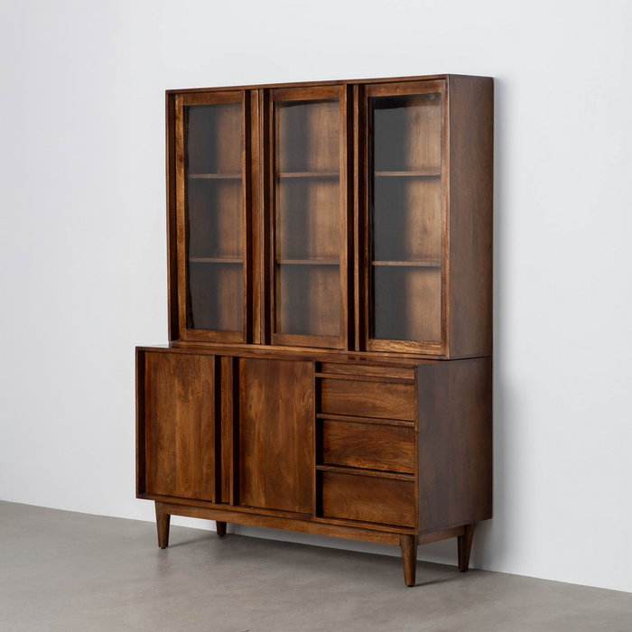 Ixia Alacena de madera de mango marrón Garrel 150 x 50 x 195 cm
