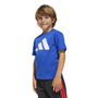 Camiseta de Manga Corta Infantil Adidas Big Logo Azul Blanco