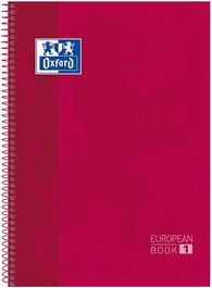Bloc Oxford School Eu.Book 1 Micro.Tapa Extra A4+ 80H Horizontal 90G Rojo (Set de 10)