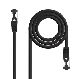 Nanocable 10.20.2000-BK Cable de Red Cat8.1 S/FTP (S-STP) 0.5 m, Negro, 40 Gbps, 2 GHz, AWG26, LSZH, Blindaje SSTP, Conectores RJ45