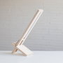 Delamp Lámpara de Mesa Madera Abedul LED Regulable Blanco Cálido DBO-DELAMP