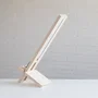 Delamp Lámpara de Mesa DBO-DELAMP Madera Abedul LED Dimable Blanco Cálido
