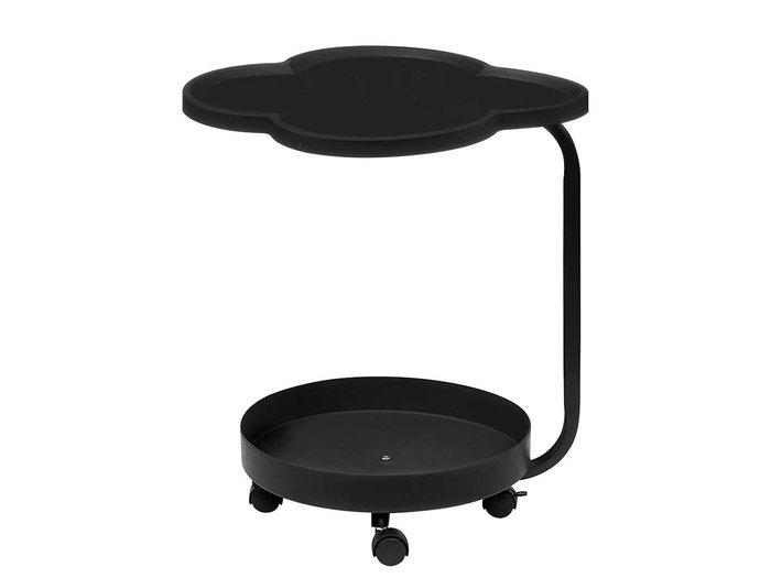 GIFTDECOR Mesa Auxiliar Doble Negra