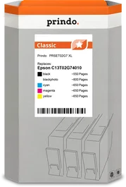 Prindo Classic XL Multipack compatible con Epson 202XL (Negro, Negro Foto, Cian, Magenta, Amarillo)