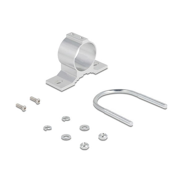 DeLOCK 12653 Antena Omnidireccional Exterior 4G / WiFi 2.4 GHz, Conector N Hembra, 3 dBi, 33.3 cm, Blanco, para Montaje en Pared o Poste