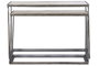 DKD Home Decor Alu antik 23 Consola Mármol Aluminio Plateado Blanco 108 x 79 x 30 cm Set de 2