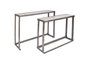 DKD Home Decor Alu antik 23 Consola Mármol Aluminio Plateado Blanco 108 x 79 x 30 cm Set de 2