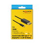 DeLOCK Cable USB-C a DisplayPort 83710 Alt Mode 4K 60Hz 2m Negro - Conector Derecho Macho-Macho, HDCP 1.4, Plug & Play