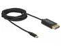 DeLOCK Adaptador de cable USB Tipo C a DisplayPort 4K 60Hz 2m Negro