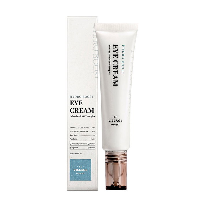 VILLAGE 11 HYDRO BOOST Crema Contorno de Ojos 25 ml - Hidratación Intensa, Anti-Ojeras y Bolsas, Para Todo Tipo de Piel