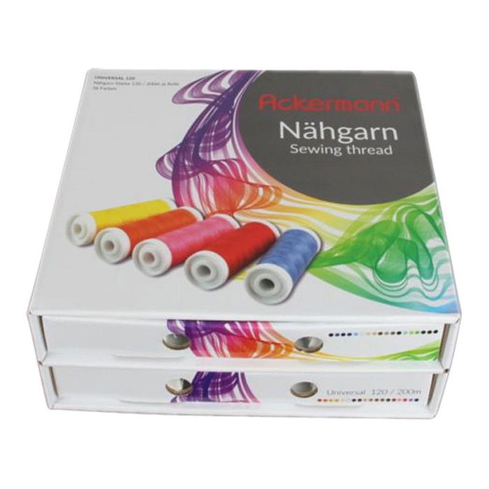 Ackermann Nähgarnbox Weiß - Caja de Hilos de Coser en Color Blanco